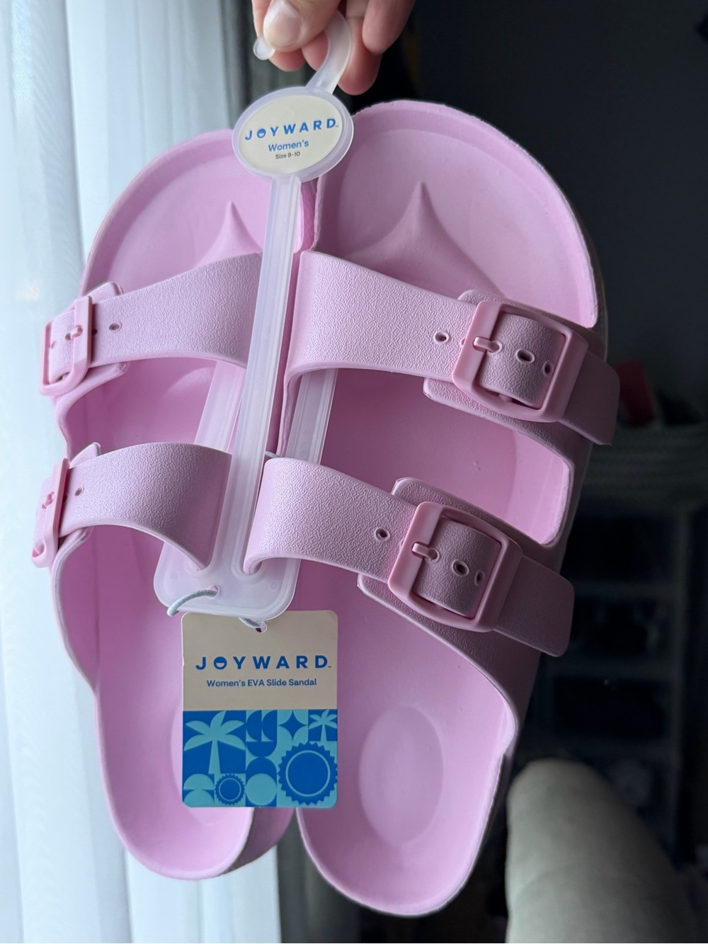 NWT Women’s Pink Double-Buckle Sandals - size 9/10
